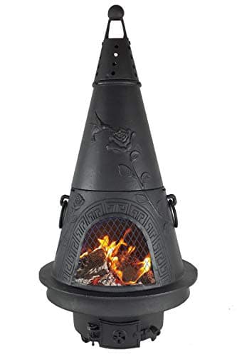 The Blue Rooster Garden Cast Aluminum Chiminea 44"
