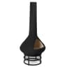 Ash & Ember Ceramic Chiminea with Smoke-Reducing Chimney and 18-Inch Stand
