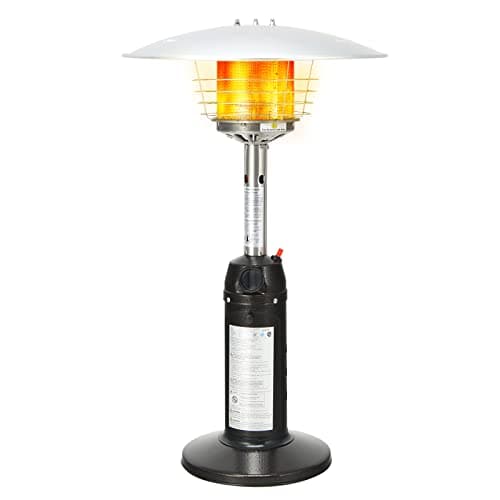 Tangkula Tabletop Propane Patio Heater with Adjustable Flame (11,000 BTU)