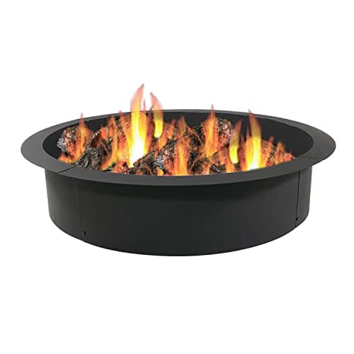 Sunnydaze Heavy Duty Steel Fire Pit Ring Insert, 42" Outer / 36" Inner