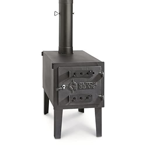 Guide Gear Large Outdoor Wood Burning Stove with Chimney Pipe