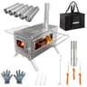 unho Stainless Hot Tent Stove with Ceramic Glass Door