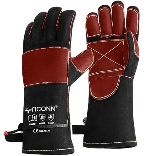 TICONN 16" Leather Welding Gloves (1,000°F)