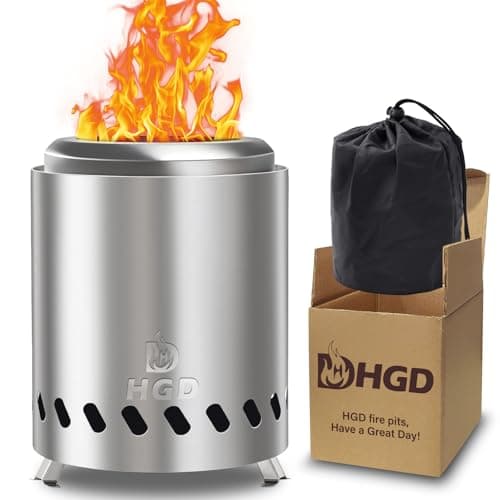 HGD Mini Smokeless Tabletop Fire Pit with Carry Bag