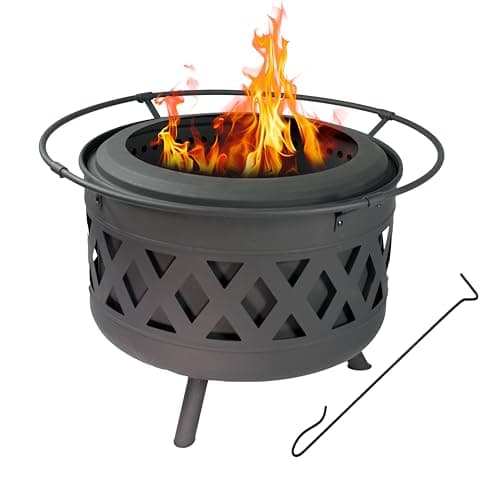 Sunnydaze 30-Inch Crossweave Smokeless Fire Pit