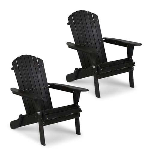 VINGLI Folding Wood Adirondack Chairs, Set of 2