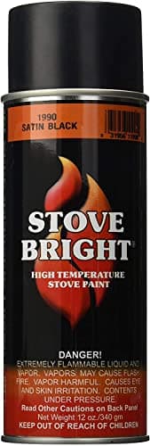 Stove Bright Fireplace Satin Black High Temp Spray Paint (1200°F)