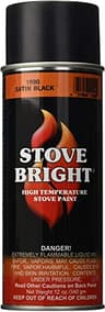 Stove Bright Fireplace Satin Black High Temp Spray Paint (1200°F)