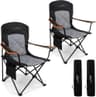FAIR WIND Padded Oversized Camping Chairs with Lumbar Support, 2-Pack