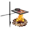 REDCAMP Swivel Campfire Grill with Carrying Bag