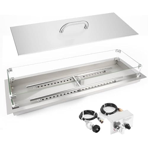 GRISUN 36 x 12 in Rectangular Drop-in Fire Pit Burner Kit