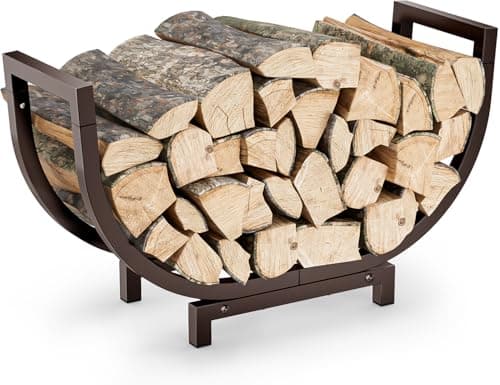 Dicasser 24-Inch Firewood Rack, Double-Coated Steel