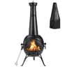 SINGLYFIRE Prairie Fire Outdoor Chiminea with Cover