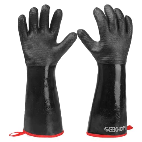 GEEKHOM 18" Waterproof Silicone BBQ Gloves