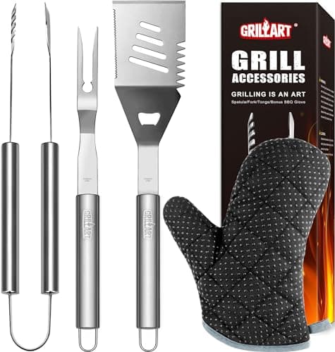 GRILLART 3-Piece 16-Inch BBQ Tool Set (GA-4TOOL-GZ)