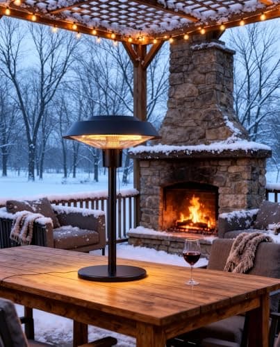 MOMOKOVA 1500W Portable Tabletop Infrared Patio Heater