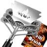 TNTOR Bristle-Free Grill Brush with Scraper, 18" (sks02)