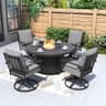 Kurapika 5-Piece Set with 40,000 BTU Round Fire Pit Table