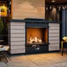 Gardenbee 63" Outdoor Propane Fireplace with Built-In Tank Design (50,000 BTU, CSA Certified)