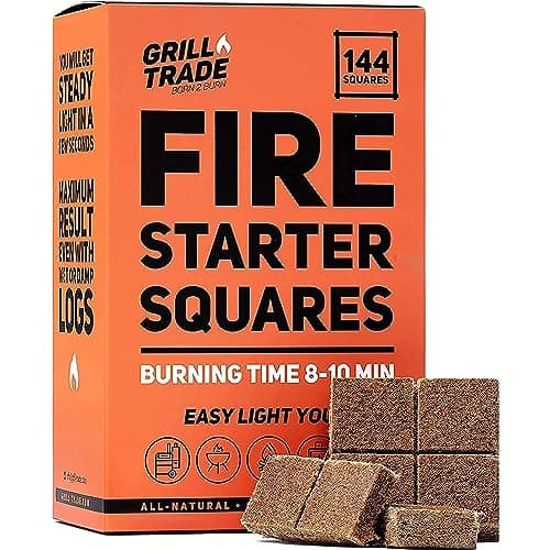 Grill Trade Fire Starter Squares, 144-Pack