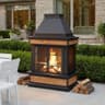 EROMMY 57" Wood-Burning Outdoor Fireplace with Chimney