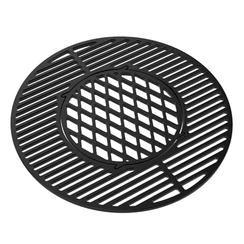 onlyfire 2-in-1 Cast Iron Grill Grate for Weber 22" Kettles (F-GCG8565-BS1)