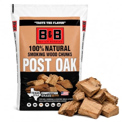 B&B Charcoal Post Oak Wood Smoking Chunks, 549 cu in