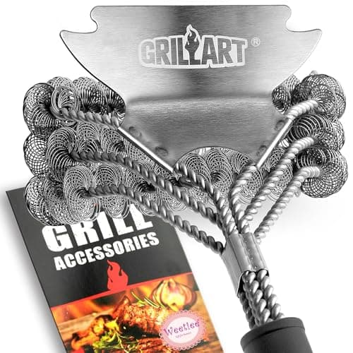 Weetiee Grill Brush and Scraper, Bristle Free 18" (RFS017)