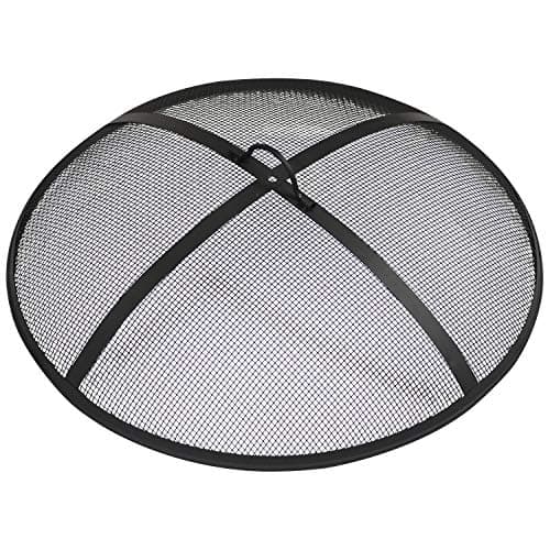 Sunnydaze Heavy Duty Steel Mesh Fire Pit Screen, Round, 24" Dia